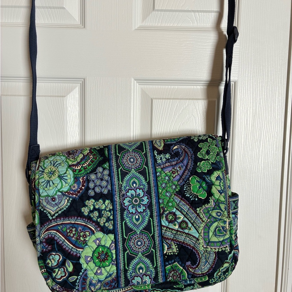 Vera Bradley Paisley Patterned Laptop Messenger Bag